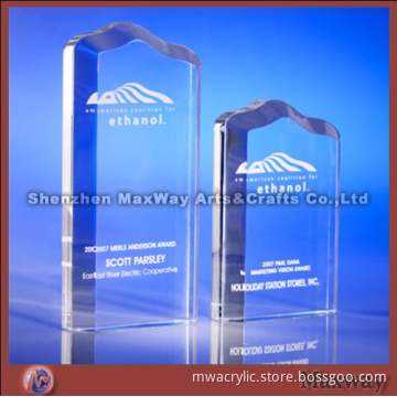 Modern Acrylic/Lucite Award/Letterweight/Gift with Logo
